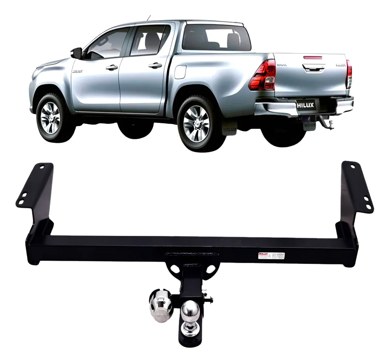 Enganche Remolque Rabicho Desmontable Hilux 2016 En Adelante 1500kg