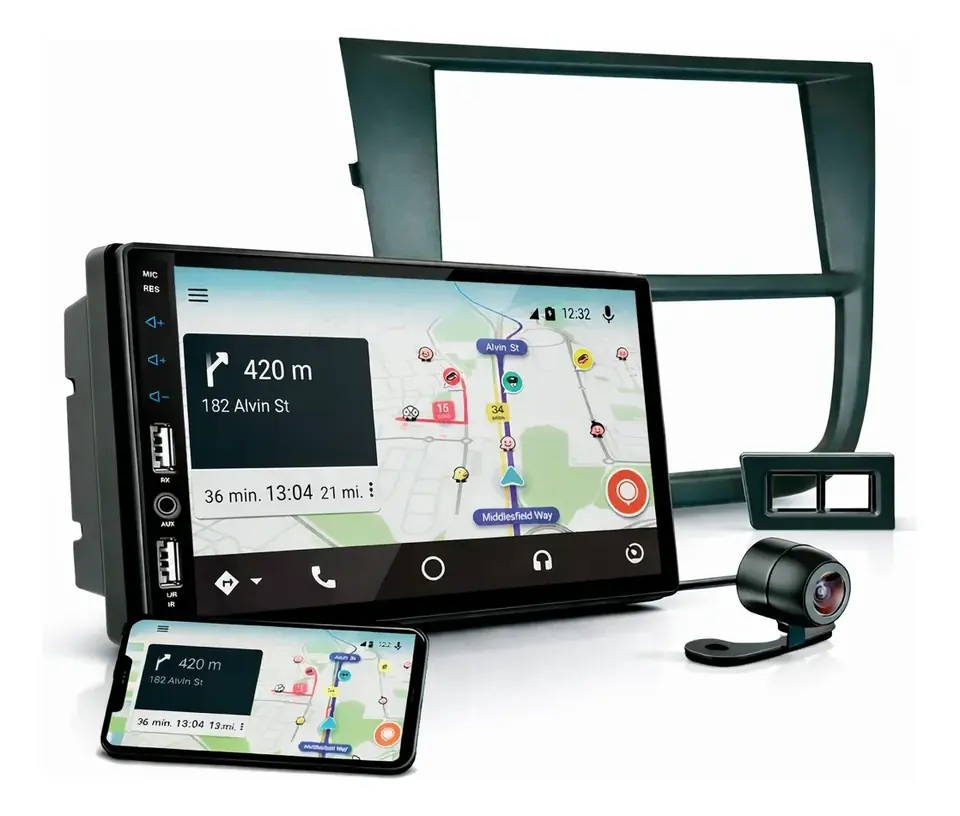 Central Multimedia MP5 para Volkswagen Gol, Voyage y Saveiro 2008–2012 – Kit Completo con Cámara de Ré y Moldura