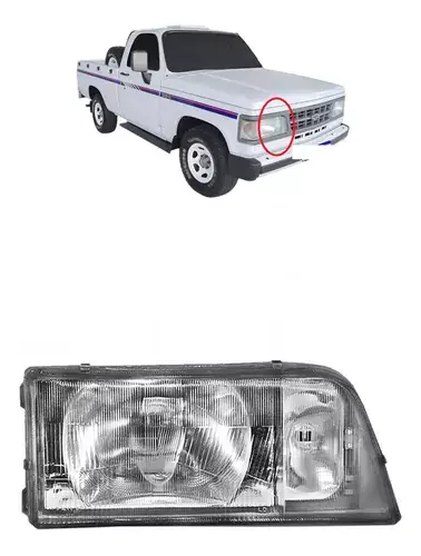 Farol Chevrolet D20 1992 1993 1994 1995 1996 Vidro