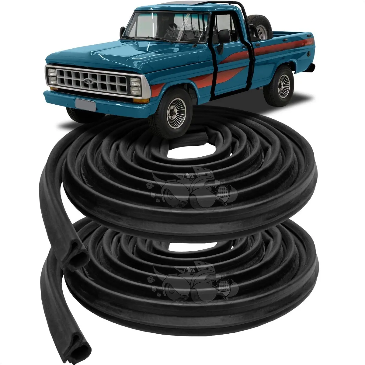 Kit de burletes para puertas (2 piezas) F100 F1000 F4000 '72–'90