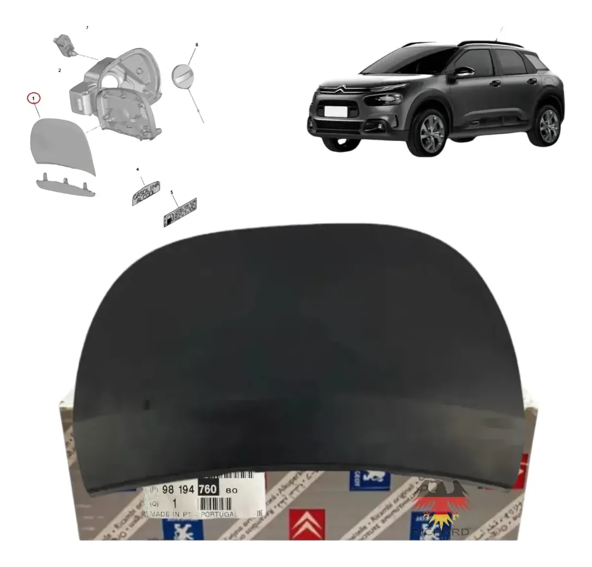 Tapón del depósito de combustible para Citroën C4 Cactus - Original