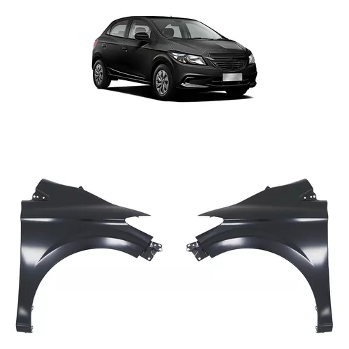 Par Guardabarros Delantero Onix Joy 2013 2014 A 2021 Liso Negro