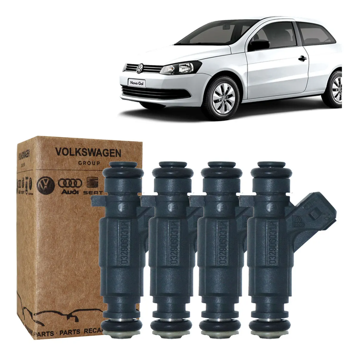 4 Inyectores de Combustible para Crossfox, Spacefox, Fox, Gol 1.6 0280156399