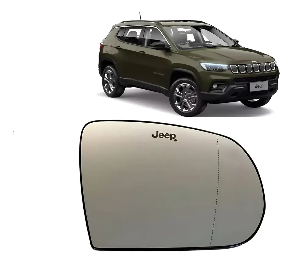 Espejo vidrio +  Base Jeep Compass 2017 al 2023 sin sensor