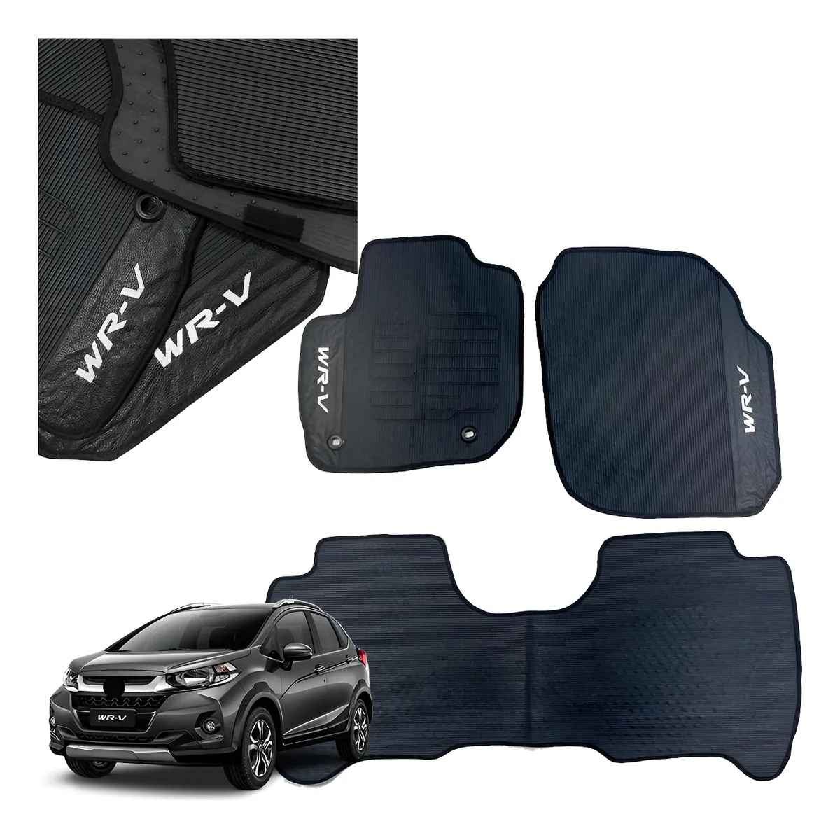 Juego de alfombrillas de goma personalizadas para coche WRV (2017-2022)