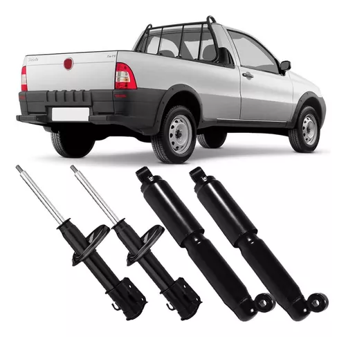 4 Amortiguadores Fiat Strada 2001 Al 2018 Delantero Trasero