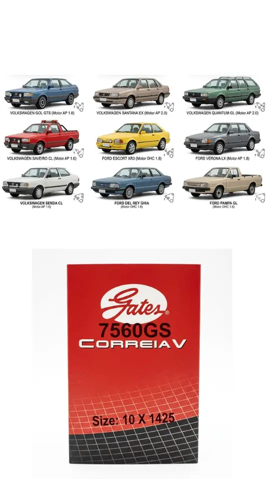 Correa en V Gates 7560GS (Línea Automotriz)