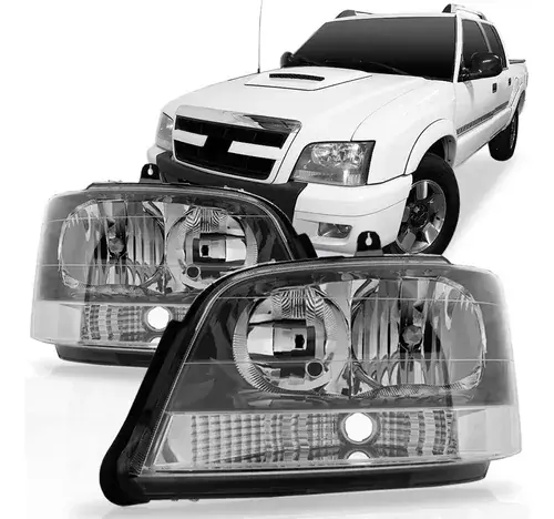 Par de faros S10 Blazer 2006 2007 08 09 2010 2011 Grises intermitentes