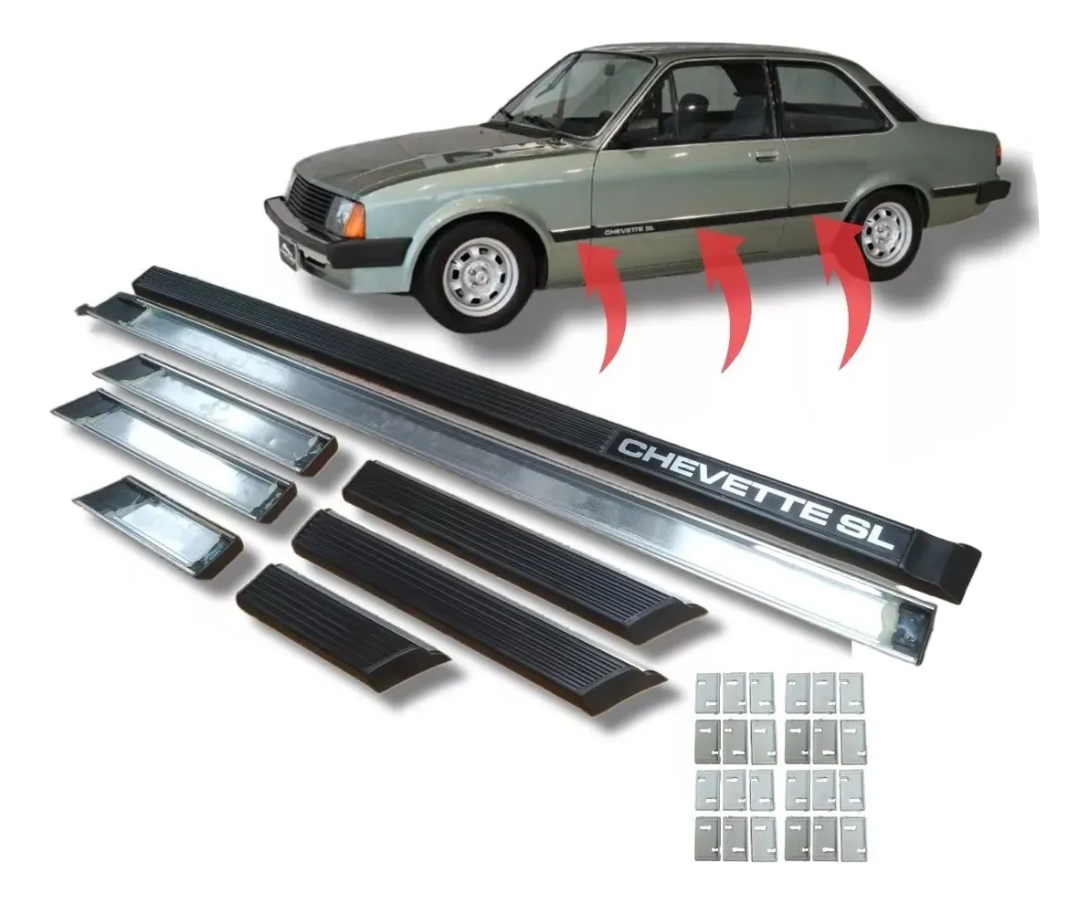 Juego de molduras laterales de goma Chevette Sl 83/93