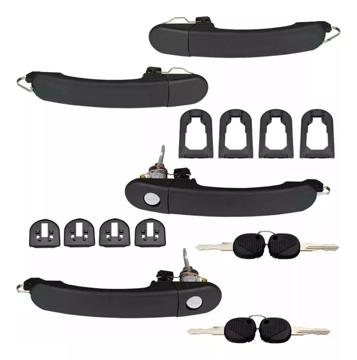 Kit de manija externa de 4 puertas Gol Parati G3 y G4 con llaves
