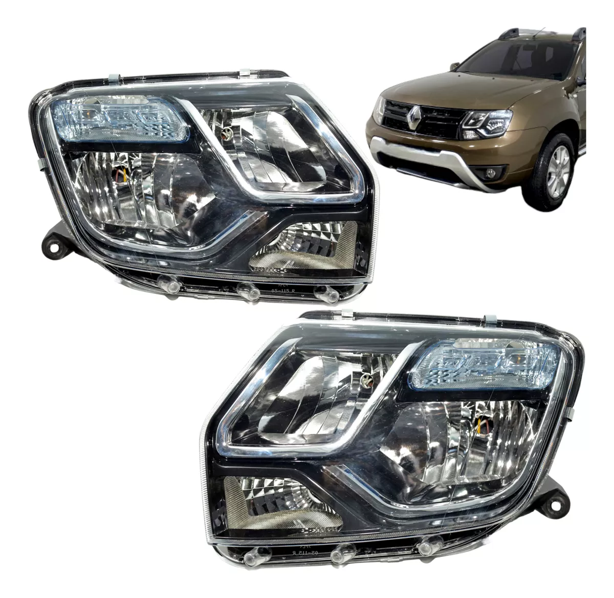 Faro Renault Duster Oroch 2016 2017 2018 2019 2020 C/ Azul (precio unitario) Derecho/Izquierdo