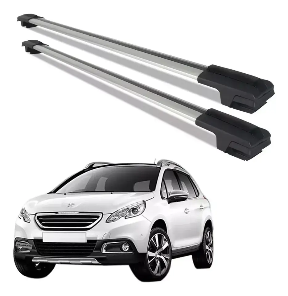 Barra Portaequipajes plateado transversal Peugeot 2008 - 2018-2019