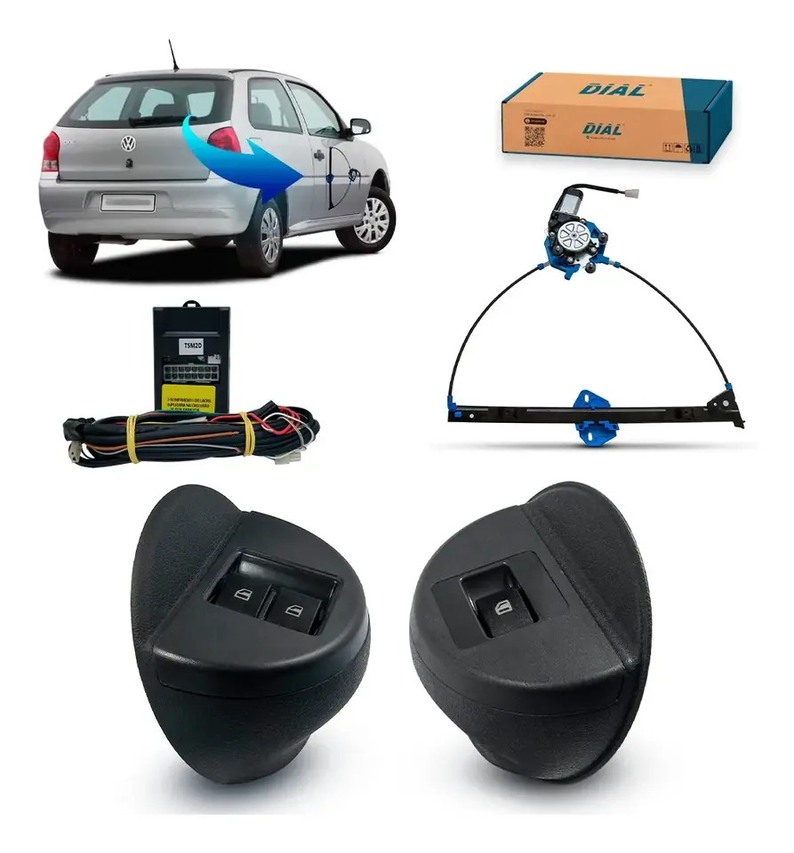 Kit Levantavidrios Eléctrico Gol G4 2 Puertas