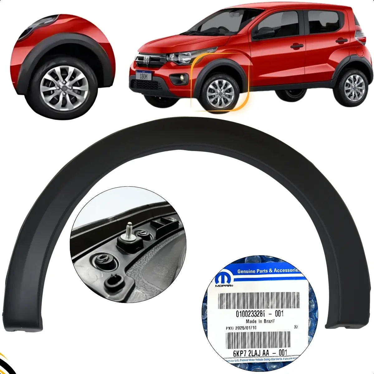 Guardabarros Delantero Izquierdo Original Fiat Mobi 2017 en Adelante – Mopar