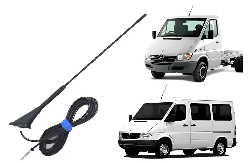 Antena de techo con extensión de 4.00 metros, color negro