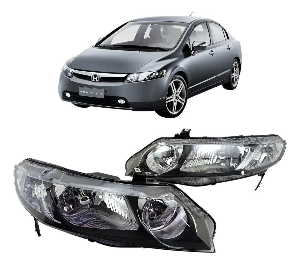 Par de Faros Nuevo Honda Civic Modelo 2007 A 2008 2009 2010