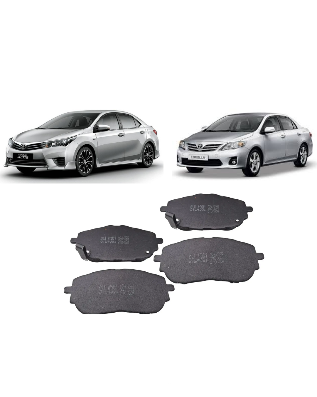 Juego de pastillas de freno delanteras Speed ​​Brake — Toyota Corolla 1.8L y 2.0L (modelos 2014-2019)