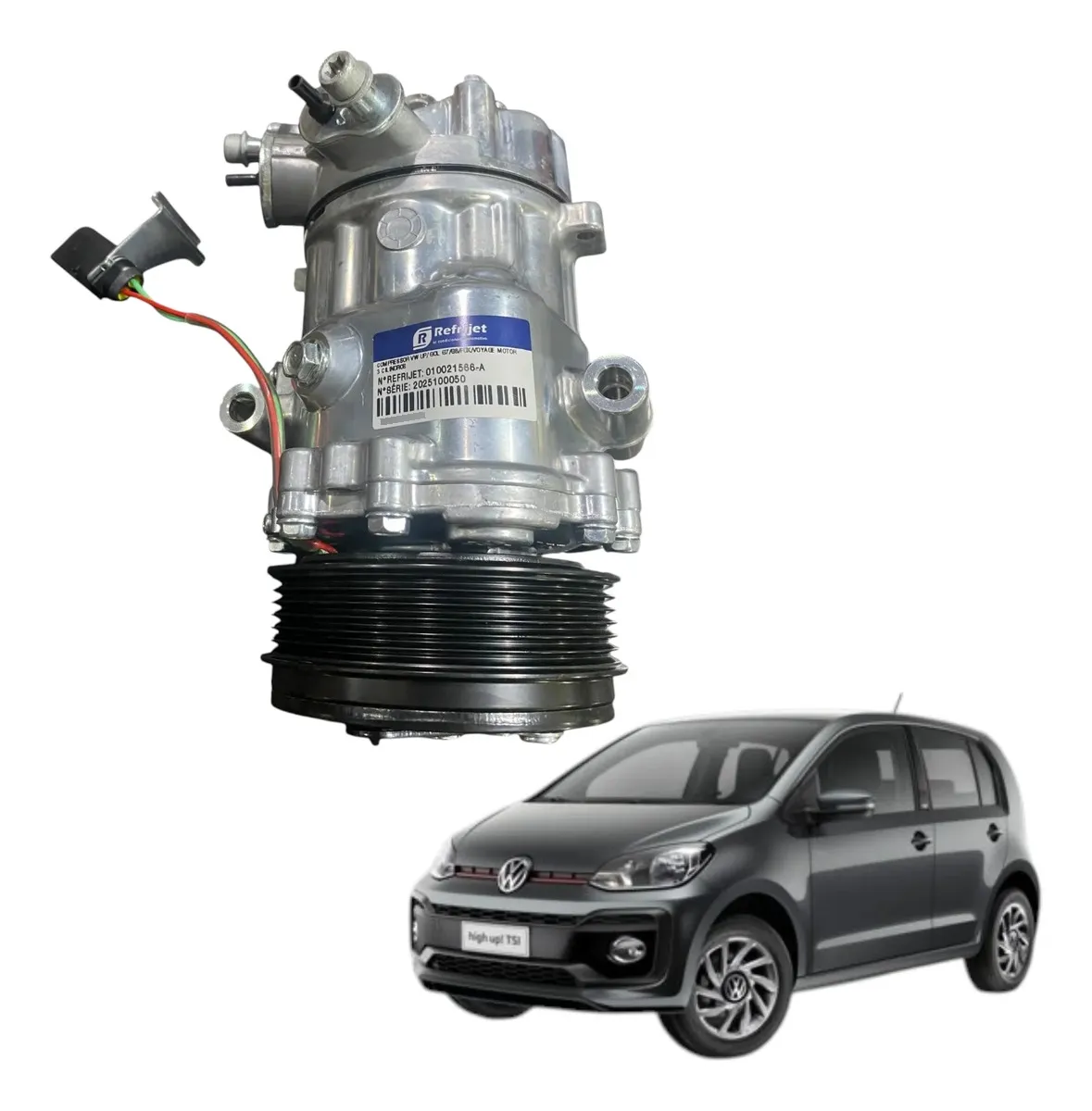 Compresor de aire acondicionado Refrijet VW Up 1.0 2017 a 2023