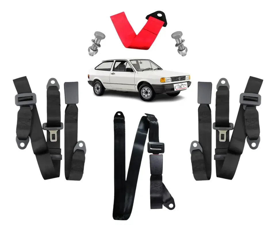 Kit de cinturón de seguridad para VW Gol Quadrado 3 puntos trasero