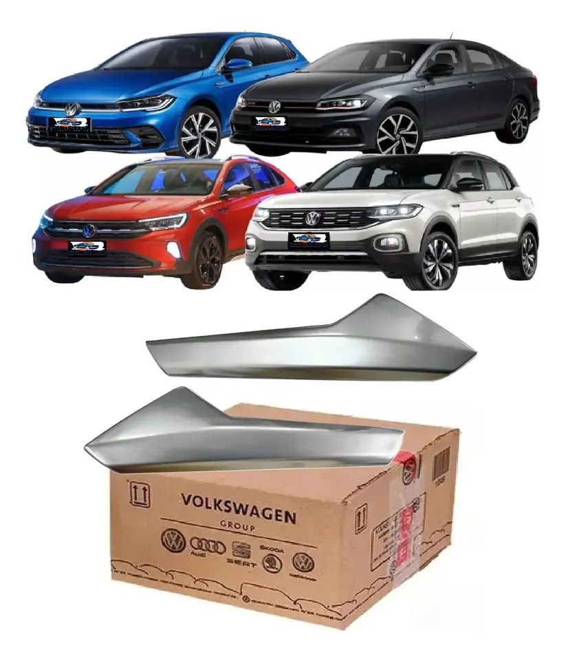 Par de gatillos para manijas interiores de puertas para Polo Virtus T-cross Nivus originales grises delanteros/traseros
