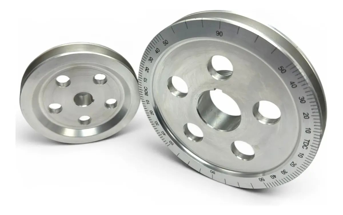 Kit de Poleas Graduadas de Aluminio para Fusca, Brasília, Kombi, TL y Derivados