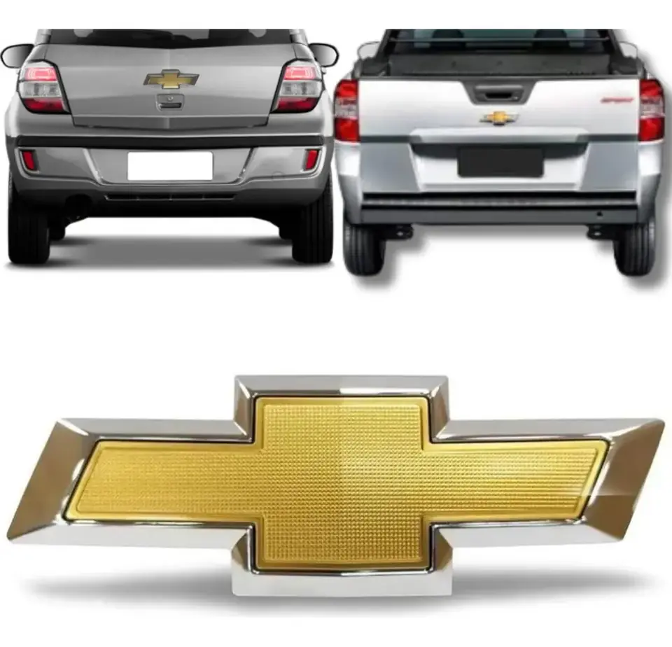 Emblema Trasero Chevrolet Agile / Montana 2010–2016 – Dorado con Borde Cromado