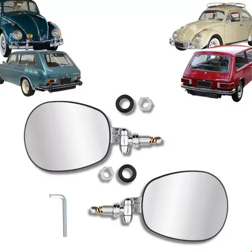 Par De Retrovisores Vw Escarabajo Mod Raqueta 1971 1972 1973 Acero
