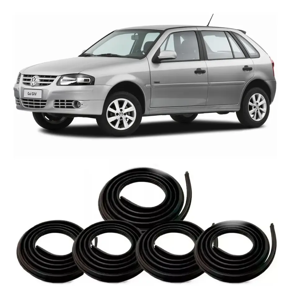 Kit Retenes de Gomas para 4 Puertas y Baúles Gol G2 G3 G4