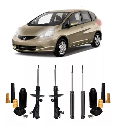 4 Kit de amortiguadores delantero trasero Honda Fit 2012 2013 14