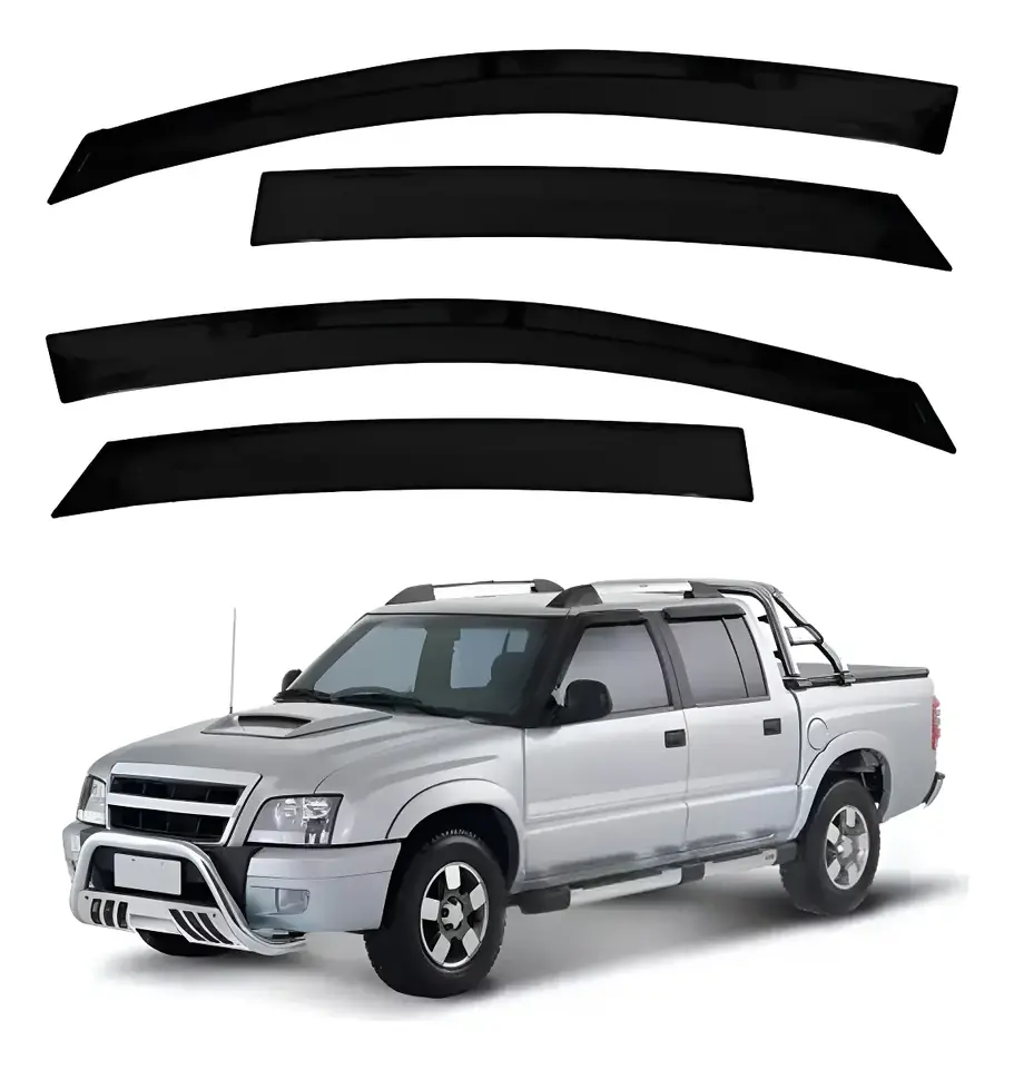 Deflectores de lluvia para S10 Doble Cabina (1996–2011) – Negro ahumado