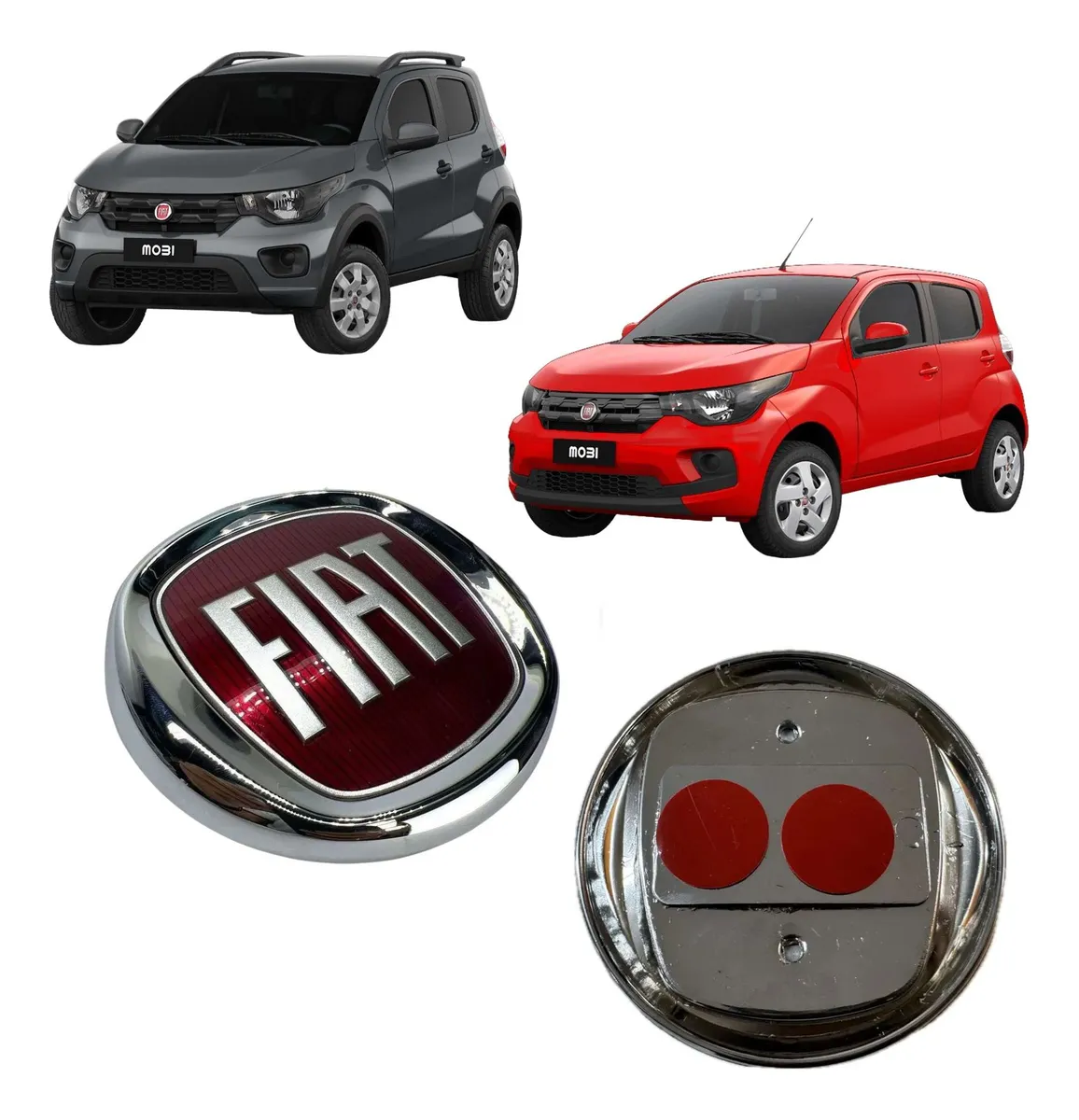 Emblema Delantero Mobi Way 2018 Rojo 9.5cm