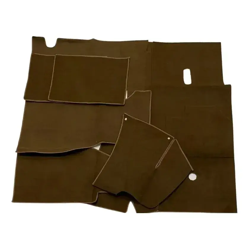Juego de alfombras de 11 piezas para VW Escarabajo (Fusca) – Gris, marrón, beige, negro