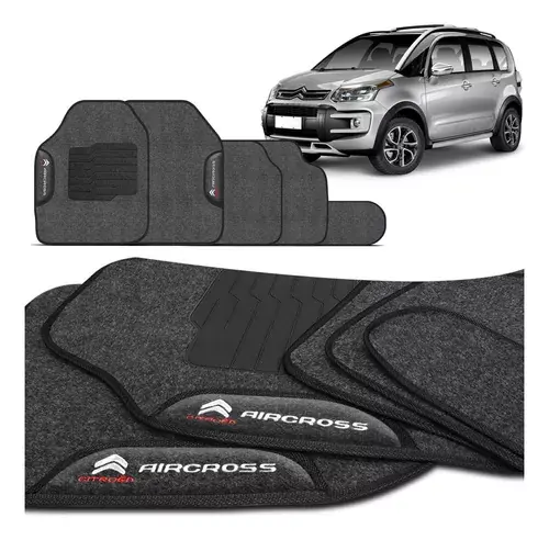 Juego de alfombrillas negras con gráficos Citroën Aircross 2013 2014 2015