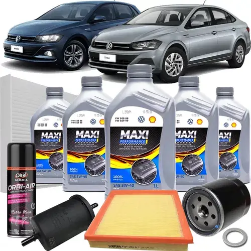 Kit Aceite Vw 5w40 Filtros Polo Virtus 1.6 Msi