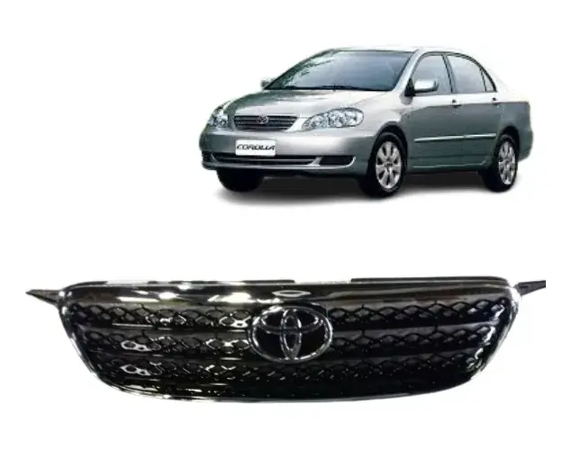 Careta cromada para Corolla Xei con emblema (2003, 2004, 2006 y 2007)