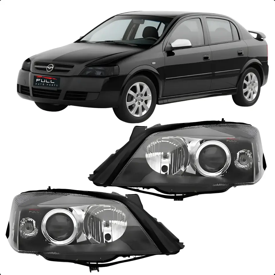 Par de faros para Astra 2003-2012, fondo negro