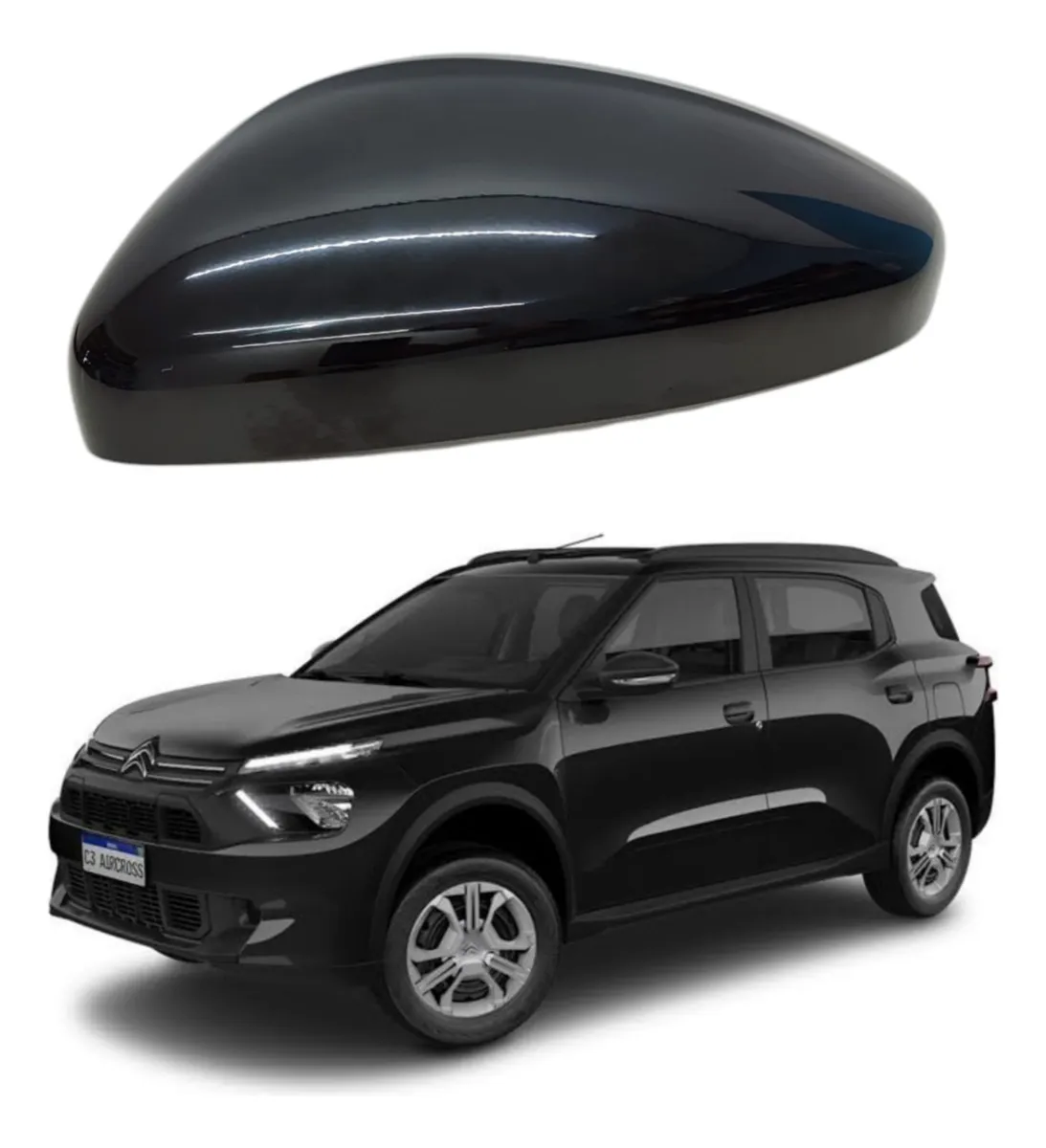 Tapa Retrovisor Citroen C3 / Aircross 22/25 negro izquierdo