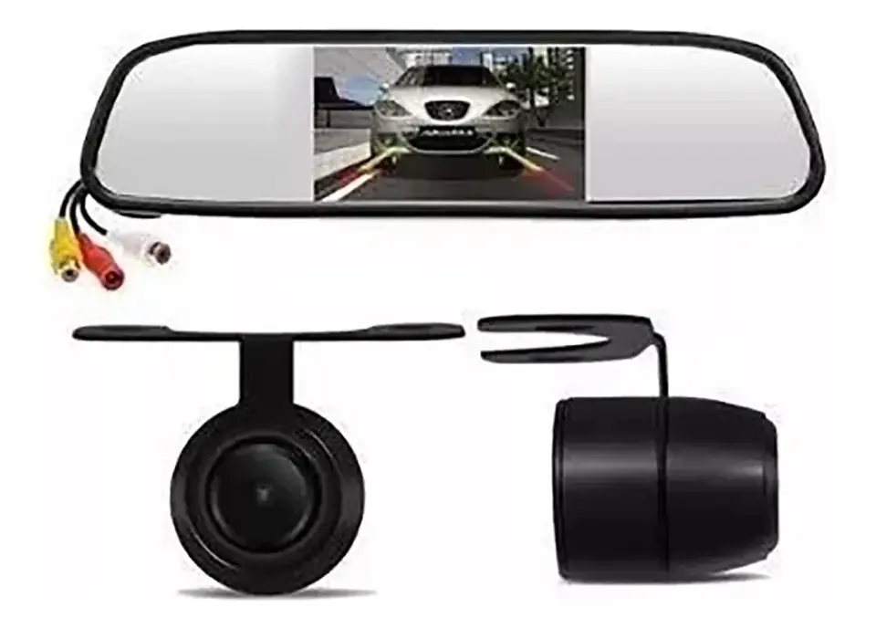 Retrovisor con Pantalla LCD de 4.3" + Cámara de Ré para Mercedes Sprinter y otros vehículos – Kit Completo