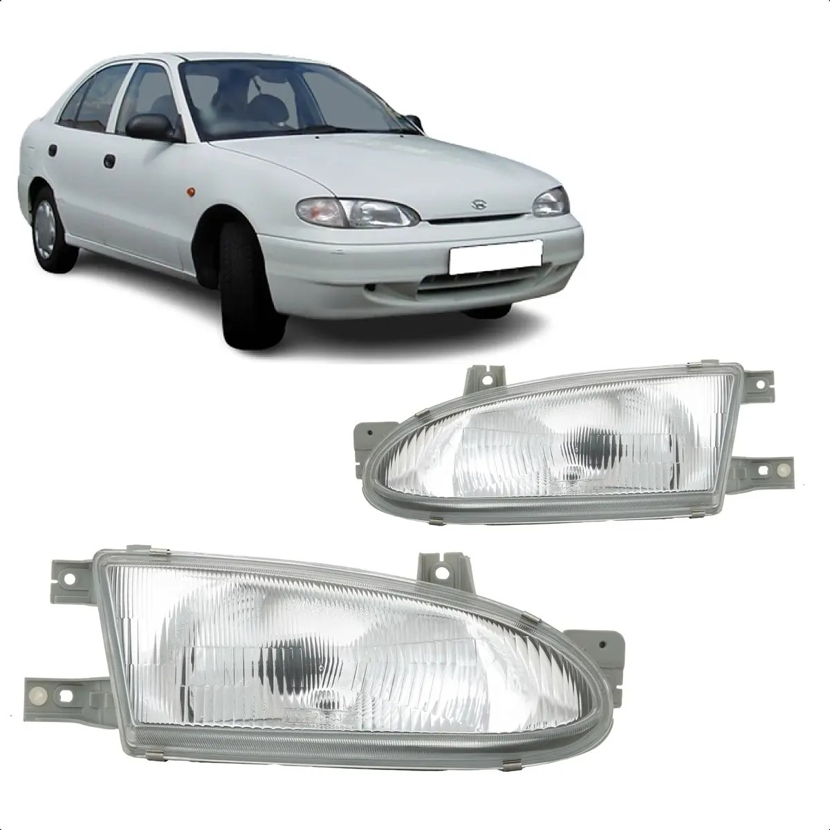 Faro Delantero para Hyundai Accent 1995 a 1997