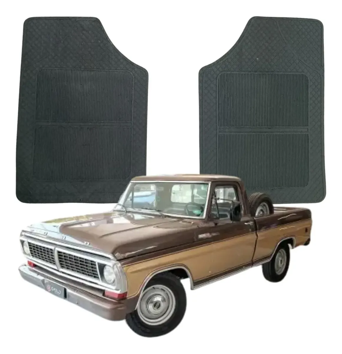 TAPETES DE GOMA PVC PARA PISO – FORD F-1000 1982 A 1992 | 2 PIEZAS