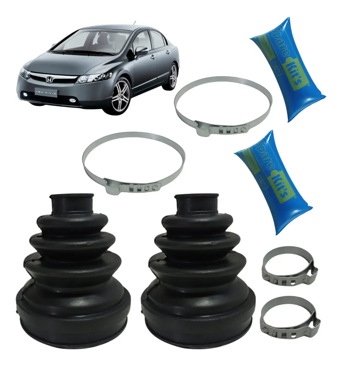 Par de fuelles de triceta (lado caja) para Honda Civic 2007-2016