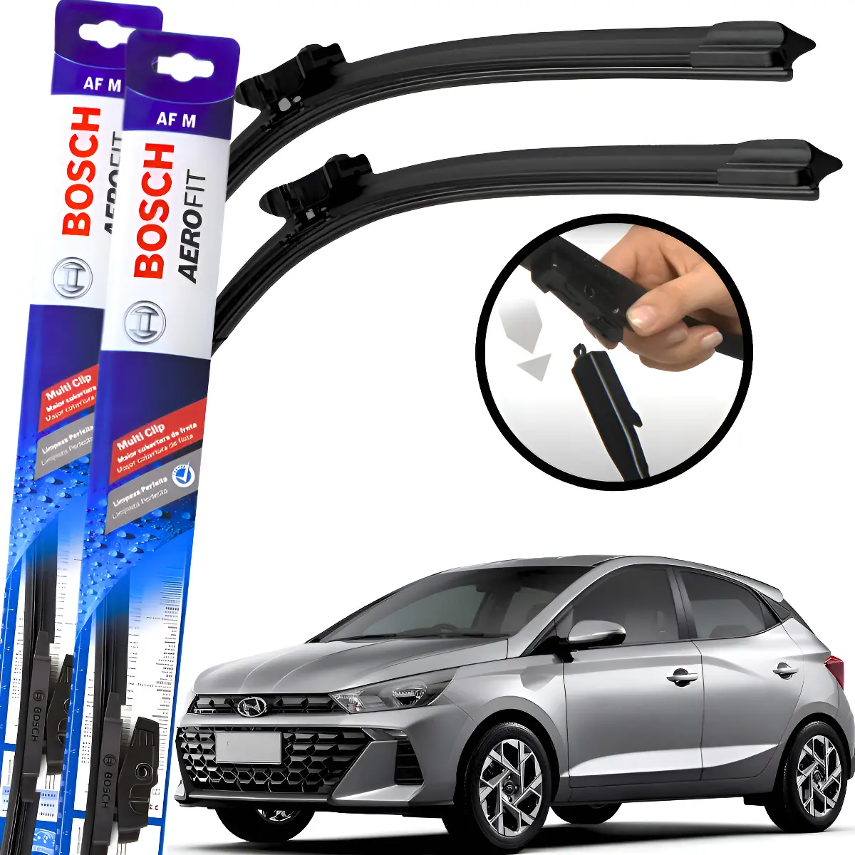 Kit de 2 Escobillas Limpiaparabrisas Hyundai HB20 2020-2024