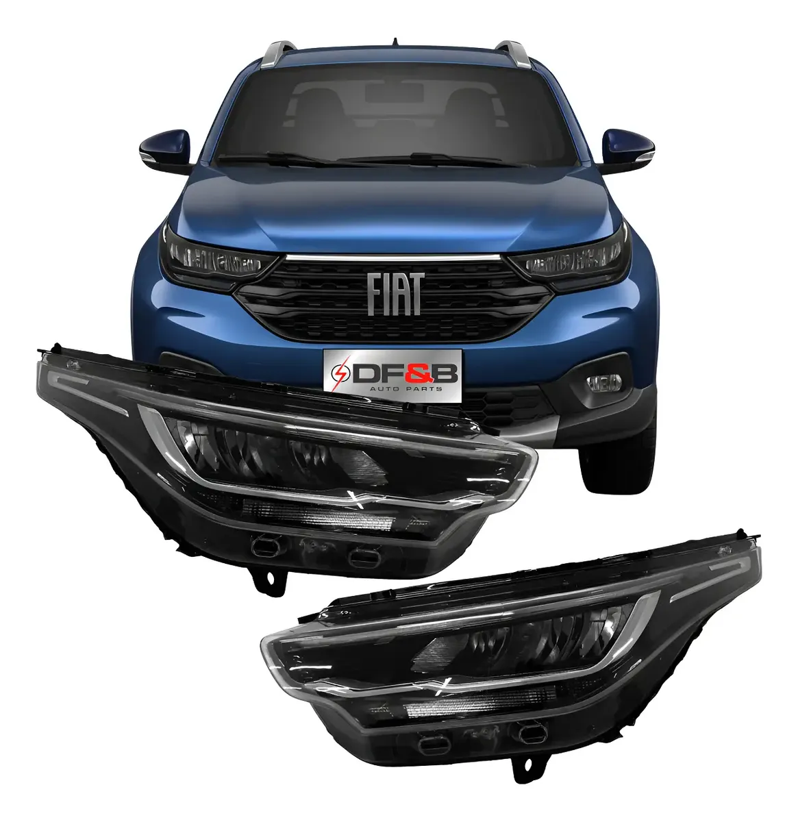 Faro Delantero Full LED con DRL para Fiat Strada 2021-2026