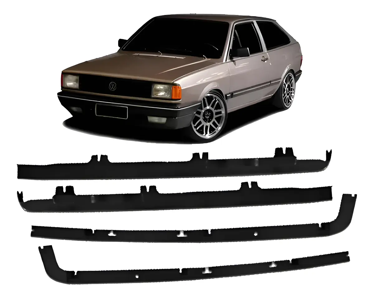 Kit de 4 molduras superior e inferior para parrilla Gol Saveiro 87-90