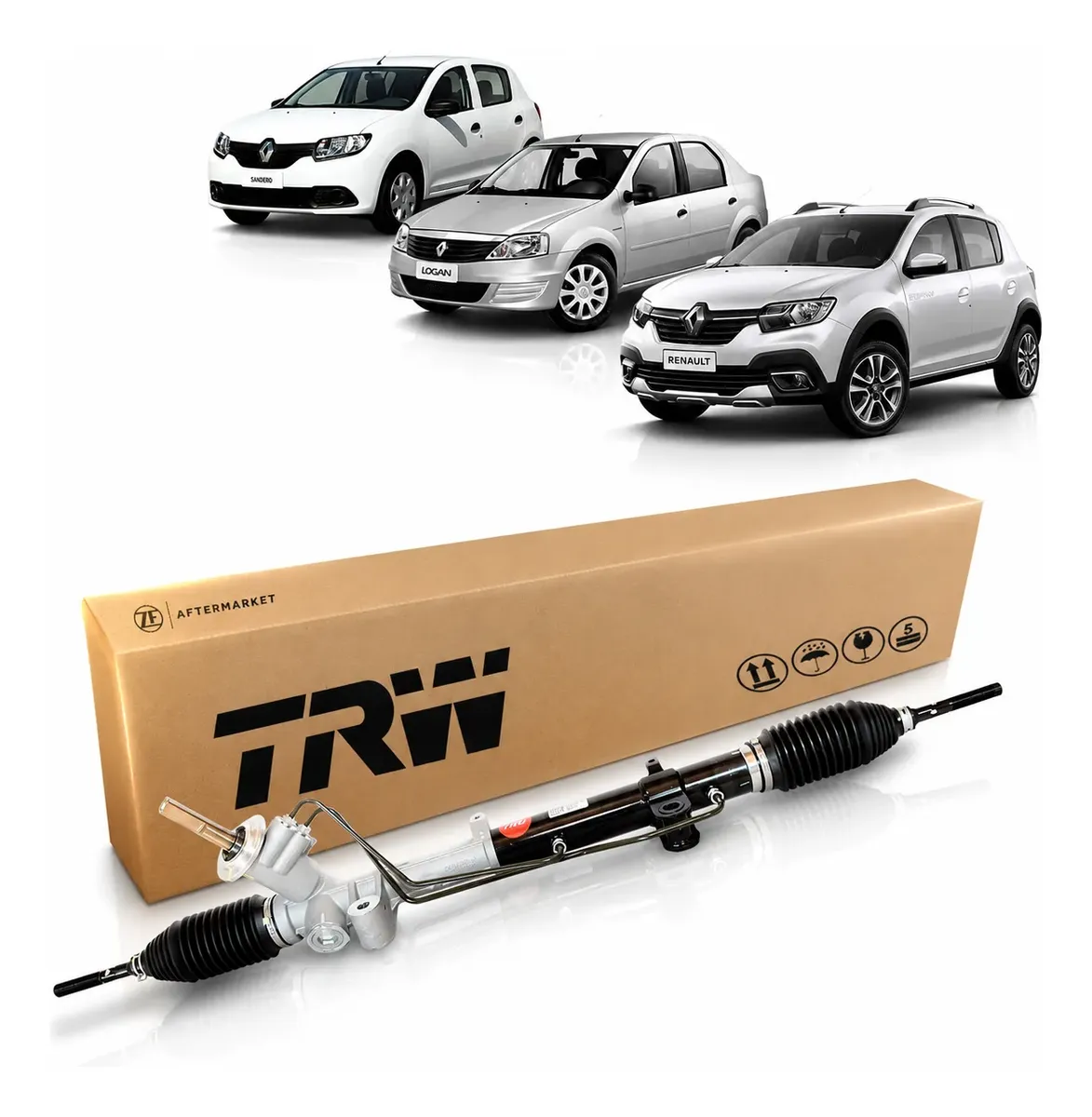 Cremallera de Dirección Hidráulica TRW para Renault Logan, Sandero y Sandero Stepway