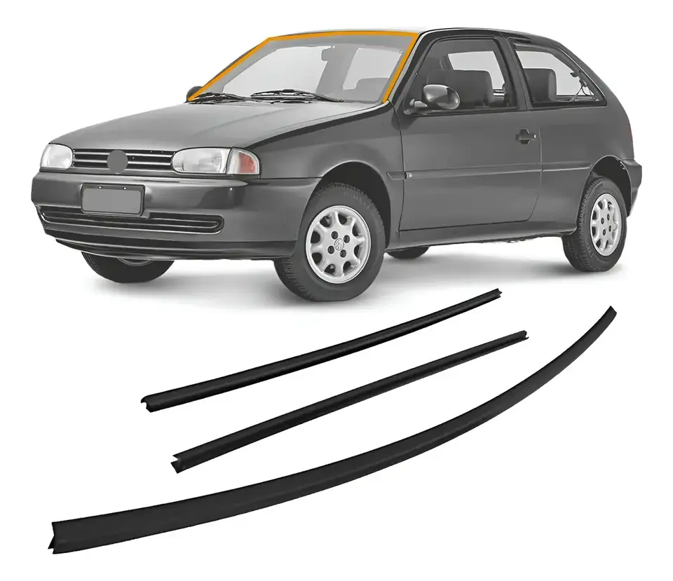 Kit de Frisos de Acabamento del Parabrisas Volkswagen Gol, Parati y Saveiro G2