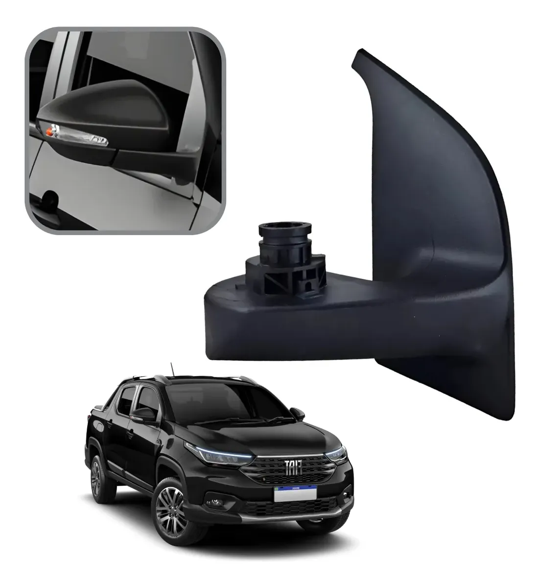 Base de retrovisor para Fiat Strada 2021-2026, lado derecho