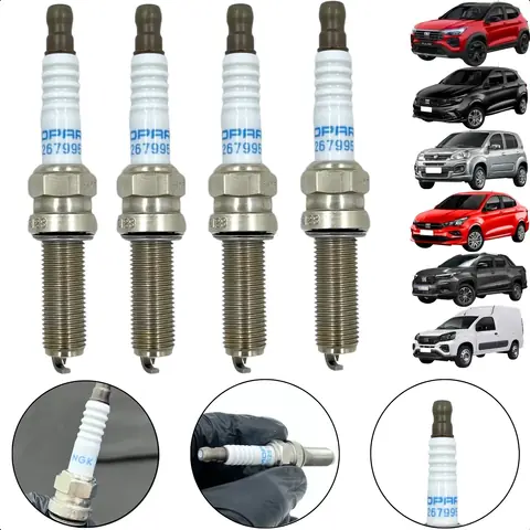 Juego de bujías para motor Firefly 1.3 4 cilindros Fiat Argo Cronos Original