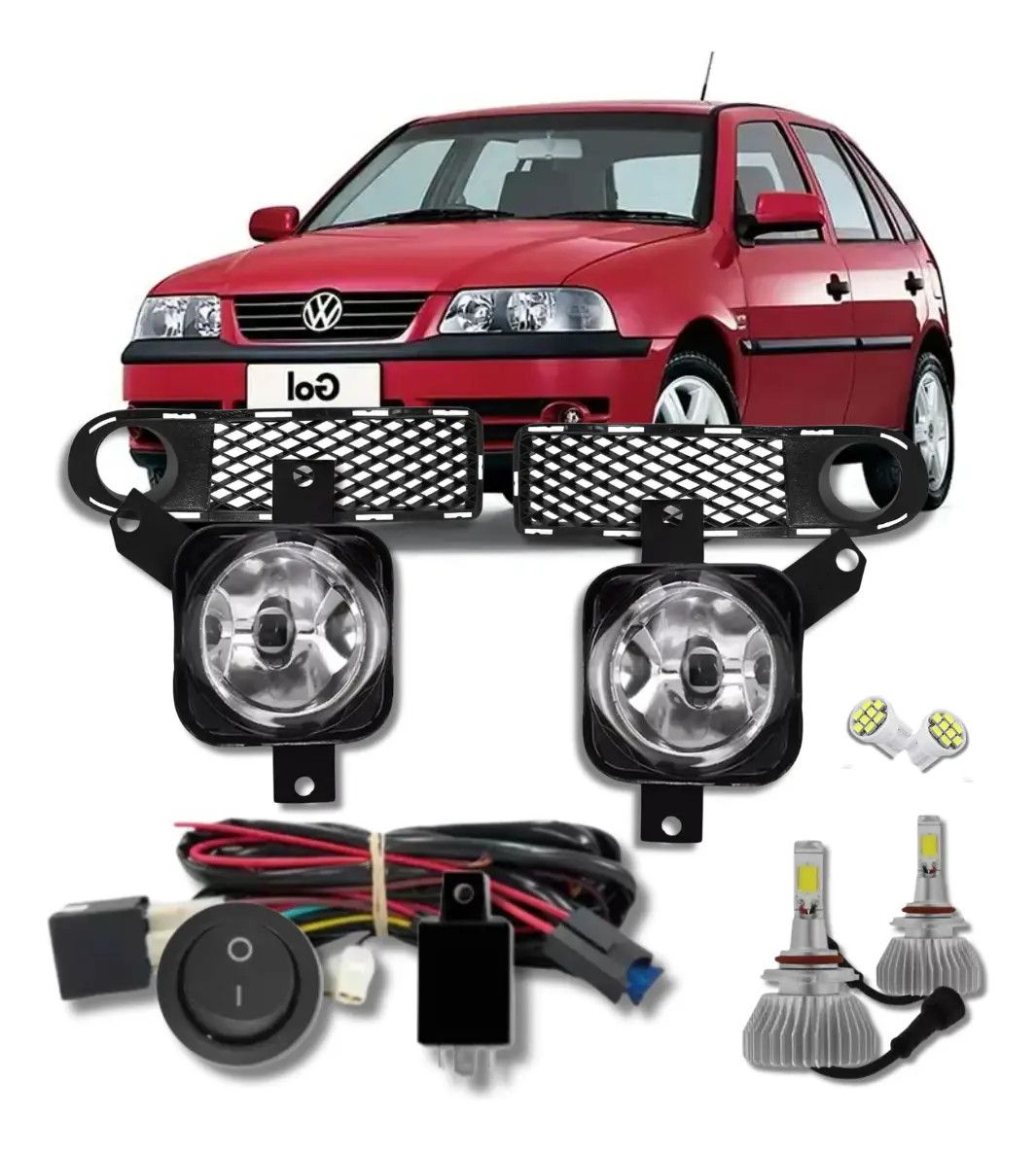 Kit Faros Camineros / Antiniebla Volkswagen Gol, Parati y Saveiro G3