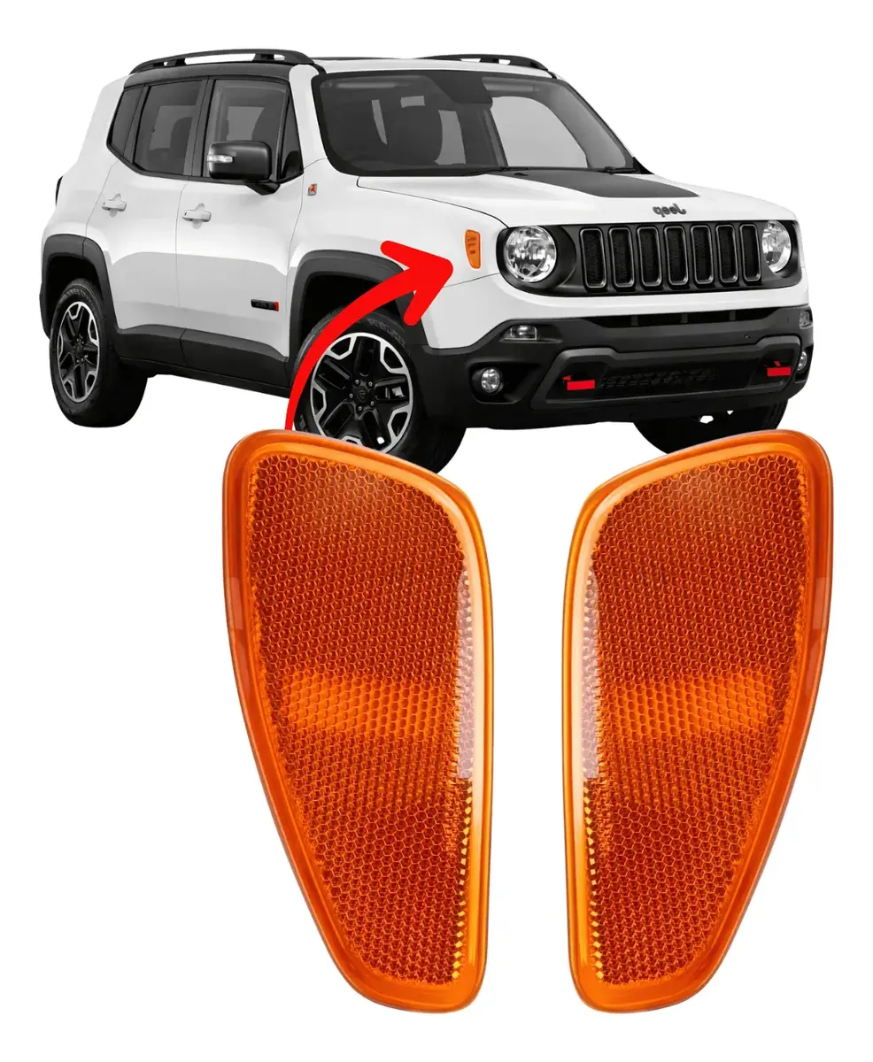 Par de reflectores de luz de giro para guardabarros de Jeep Renegade 16/22